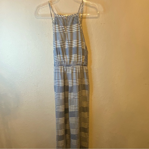 Lovestitch Wide Leg Striped Boho Romper Jumpsuit w/Front Tie Pockets 100% Cotton - Picture 8 of 15